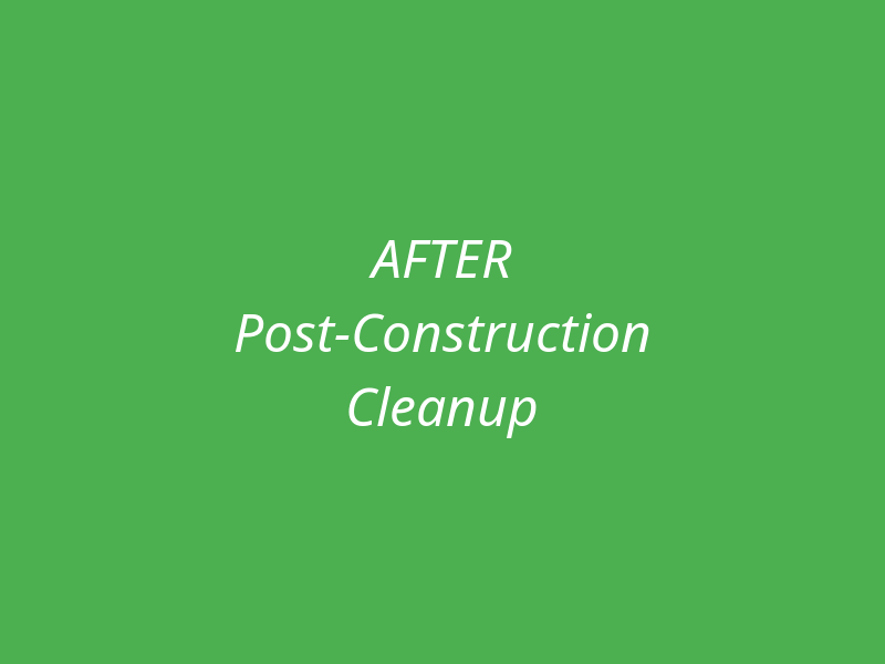 Post-Construction After